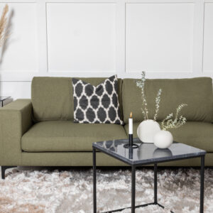 Bolero – Canapé 3 places – Noir, Vert – 88 x 84 x 215 cm