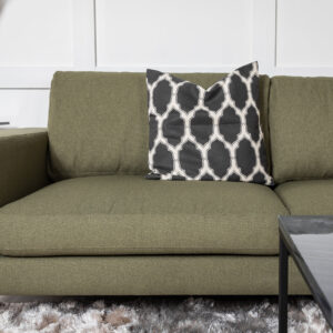 Bolero – Canapé 3 places – Noir, Vert – 88 x 84 x 215 cm