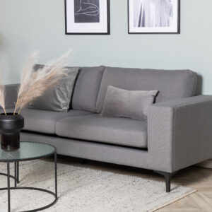 Bolero – Canapé 3 places – Noir, Gris – 88 x 84 x 215 cm