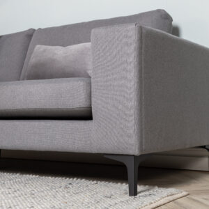 Bolero – Canapé 3 places – Noir, Gris – 88 x 84 x 215 cm
