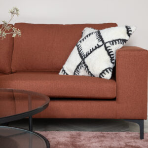 Bolero – Canapé 3 places – Noir, Rouge – 88 x 84 x 215 cm