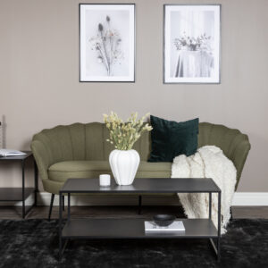 Calais – Canapé 3 places – Noir, Vert – 78 x 79 x 180 cm