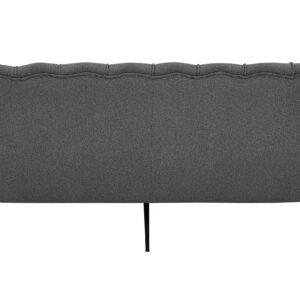 Calais – Canapé 3 places – Noir, Gris – 78 x 79 x 180 cm