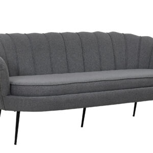 Calais – Canapé 3 places – Noir, Gris – 78 x 79 x 180 cm