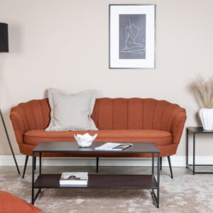 Calais – Canapé 3 places – Noir, Rouge – 78 x 79 x 180 cm