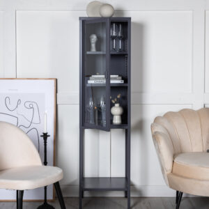 Misha – Meuble de rangement – Gris – 35 x 150 x 41 cm