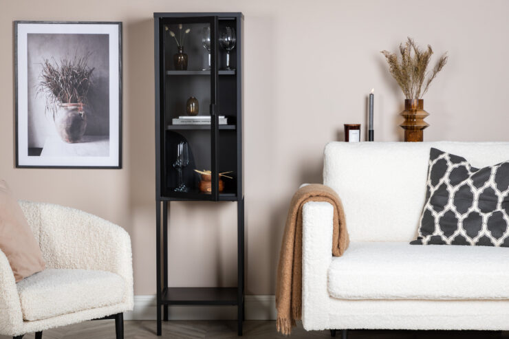 Misha – Meuble de rangement – Noir – 35 x 150 x 41 cm