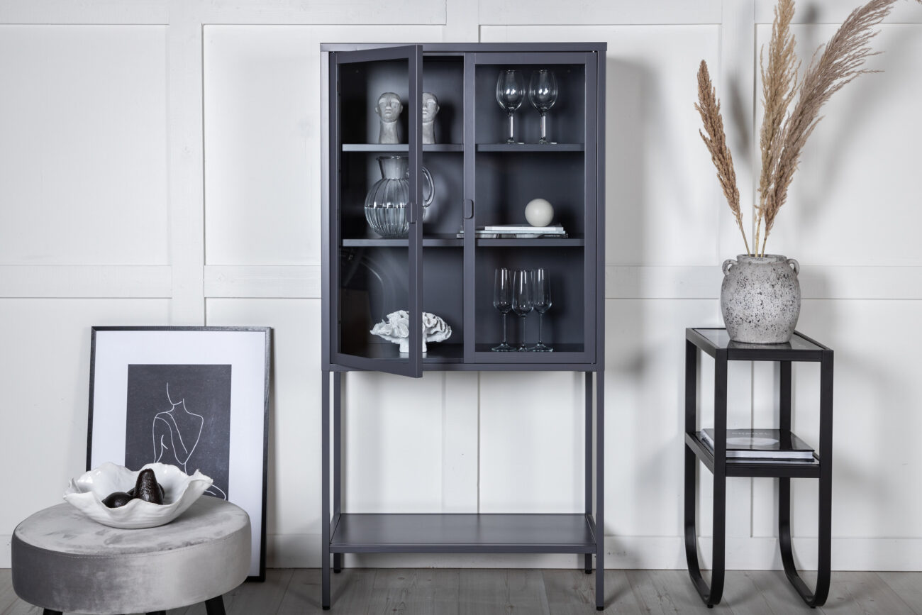 Misha – Meuble de rangement – Gris – 35 x 150 x 75 cm