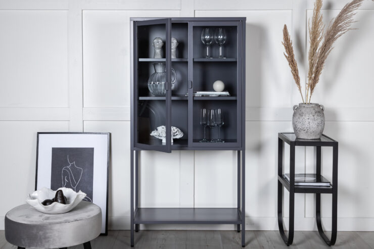 Misha – Meuble de rangement – Gris – 35 x 150 x 75 cm