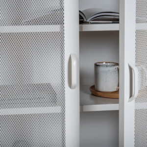 Misha – Meuble de rangement – Blanc – 40 x 102 x 80 cm