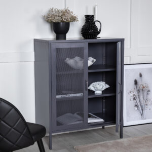 Misha – Meuble de rangement – Gris – 40 x 102 x 80 cm
