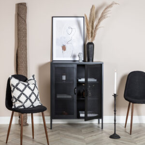 Misha – Meuble de rangement – Noir – 40 x 102 x 80 cm