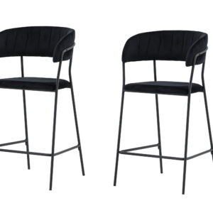 Lui – Chaise de bar – Noir – 49 x 97 x 53 cm