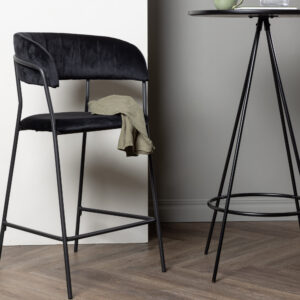 Lui – Chaise de bar – Noir – 49 x 97 x 53 cm
