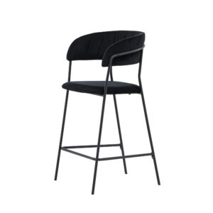 Lui – Chaise de bar – Noir – 49 x 97 x 53 cm