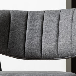 Bell – Chaise de bar – Noir, Gris – 49 x 95 x 45 cm