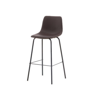 Alexi – Chaise de bar – Noir, Marron – 48 x 103 x 47 cm