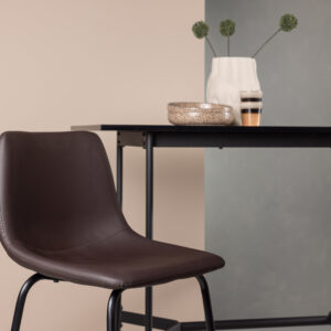 Alexi – Chaise de bar – Noir, Marron – 48 x 103 x 47 cm