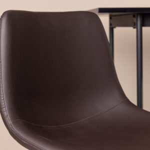 Alexi – Chaise de bar – Noir, Marron – 48 x 103 x 47 cm