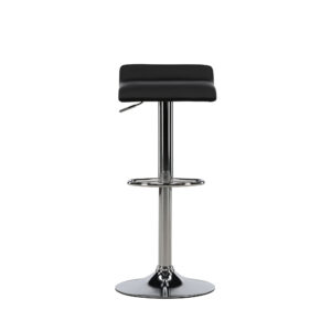 Jonna – Chaise de bar – Noir, Argenté – 38 x 84 x 38 cm