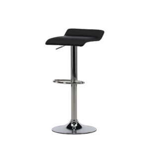 Jonna – Chaise de bar – Noir, Argenté – 38 x 84 x 38 cm