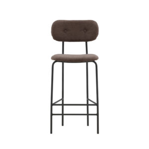 Ralf – Chaise de bar – Noir, Marron – 49 x 105 x 47 cm