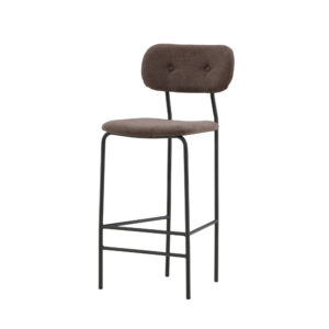 Ralf – Chaise de bar – Noir, Marron – 49 x 105 x 47 cm