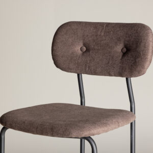 Ralf – Chaise de bar – Noir, Marron – 49 x 105 x 47 cm