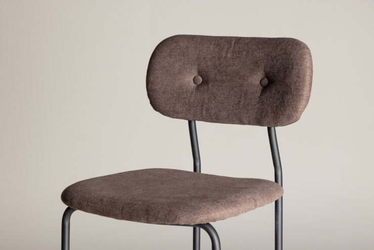 Ralf – Chaise de bar – Noir, Marron – 49 x 105 x 47 cm