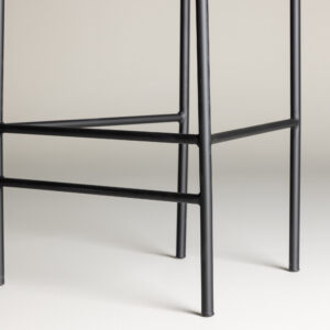 Ralf – Chaise de bar – Noir, Marron – 49 x 105 x 47 cm