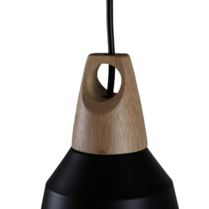 Nao – Suspension – Noir, Naturel – ⌀16 cm