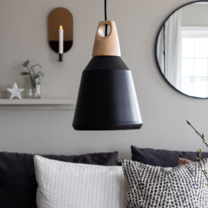 Nao – Suspension – Noir, Naturel – ⌀16 cm