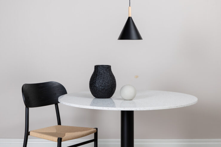 Enif – Suspension – Noir, Naturel – ⌀20 cm