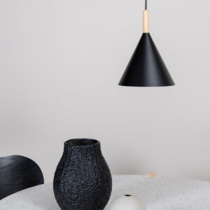 Enif – Suspension – Noir, Naturel – ⌀20 cm