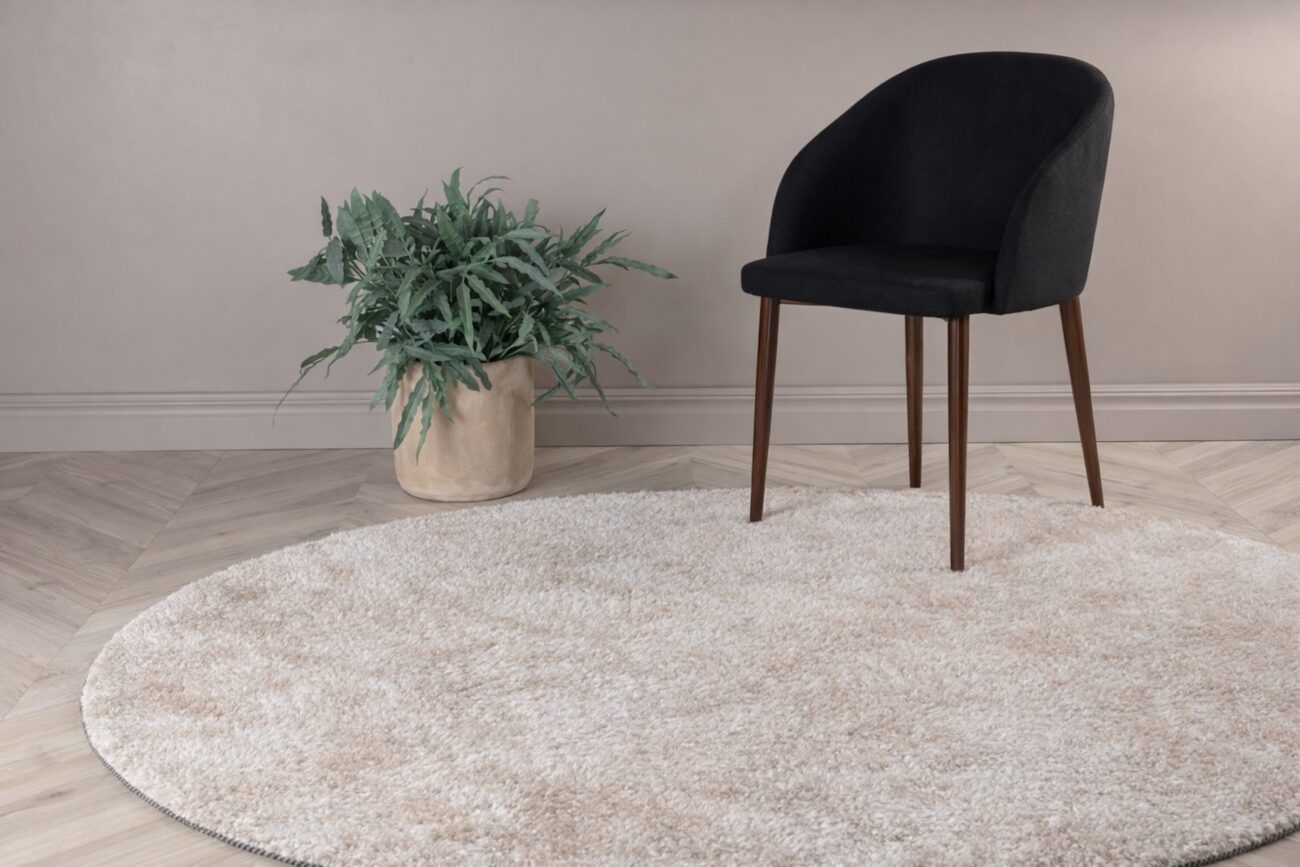 Mattis – Tapis de salon – Beige – ⌀200 cm