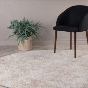 Mattis – Tapis de salon – Beige – ⌀200 cm