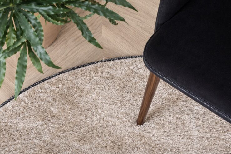 Mattis – Tapis de salon – Beige – ⌀200 cm