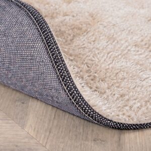 Mattis – Tapis de salon – Beige – ⌀200 cm