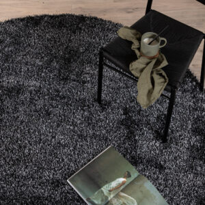 Mattis – Tapis de salon – Anthracite – ⌀200 cm
