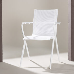 Alina – Chaise de salle à manger – Blanc – 63 x 86 x 58 cm