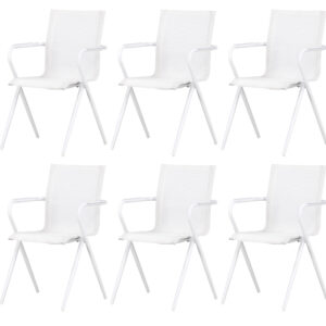 Alina – Chaise de salle à manger – Blanc – 63 x 86 x 58 cm