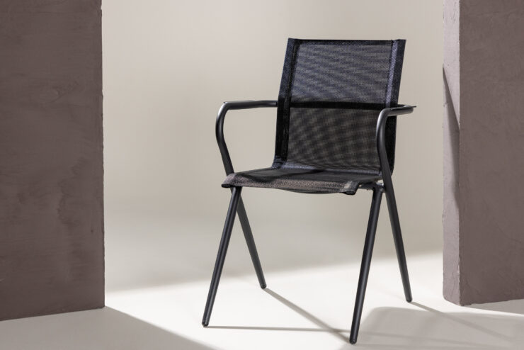 Alina – Chaise de salle à manger – Noir – 63 x 86 x 58 cm