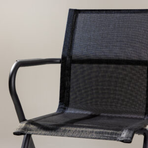 Alina – Chaise de salle à manger – Noir – 63 x 86 x 58 cm