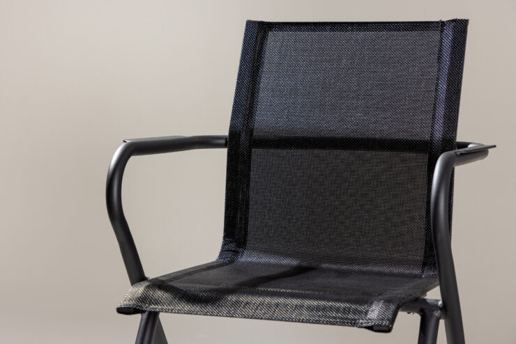 Alina – Chaise de salle à manger – Noir – 63 x 86 x 58 cm