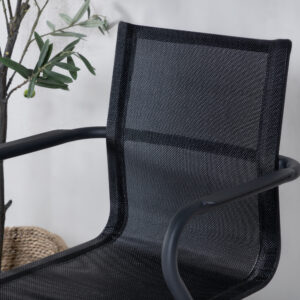 Alina – Chaise de salle à manger – Noir – 63 x 86 x 58 cm
