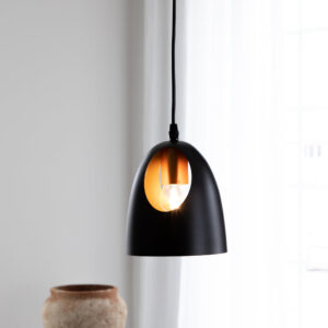 Elda – Suspension – Noir, Cuivré – ⌀16 cm