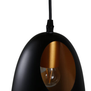 Elda – Suspension – Noir, Cuivré – ⌀16 cm