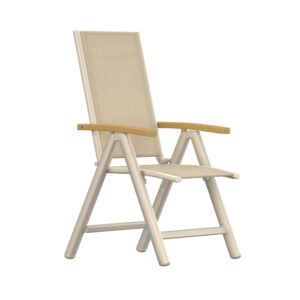 Panama – Chaise réglable – Beige, Naturel – 110 x 60 x 75 cm