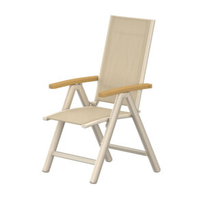 Panama – Chaise réglable – Beige, Naturel – 110 x 60 x 75 cm