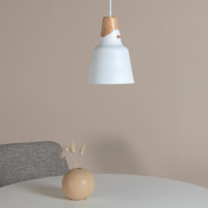Rigel – Suspension – Blanc, Naturel – ⌀16 cm
